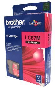 Brother LC-67M Megenta Ink Cartridge- to suit DCP-385C/395CN/585CW/6690CW/J715W, MFC-490CW/5490CN/5890CN/6490CW/6890CDW/790CW/795CW/990CW- up to 325 p Brother LC-67M Megenta Ink Cartridge- to suit DCP-385C/395CN/585CW/6690CW/J715W, MFC-490CW/5490CN/5890CN/6490CW/6890CDW/790CW/795CW/990CW- up to 325 p
